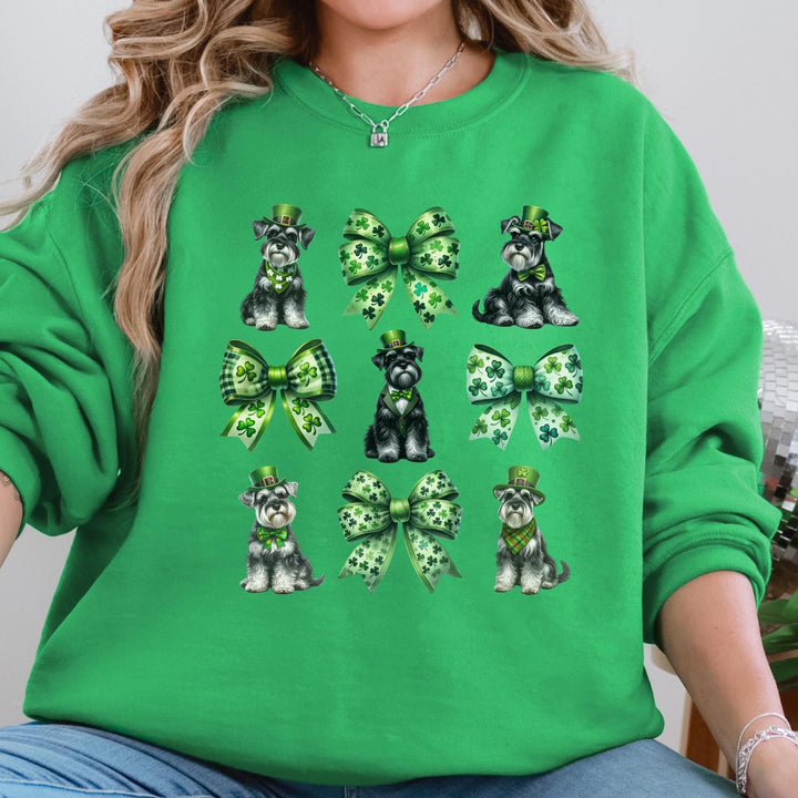 St Patrick Pet Retriever Shamrock Coquette Bows Sweatshirt