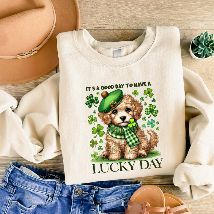 Cute Patricks Dog Lucky Day Sweatshirt