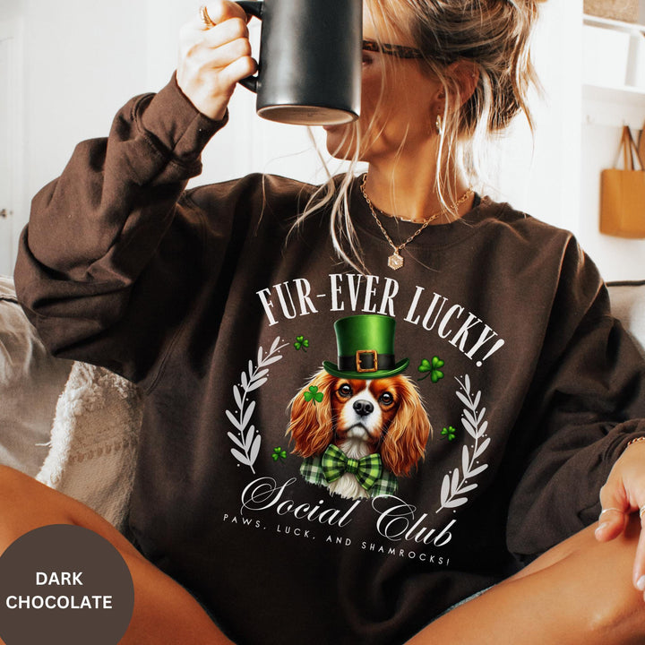 Cavalier King Charles Spaniel Dog Mom St. Patrick's Day Sweatshirt