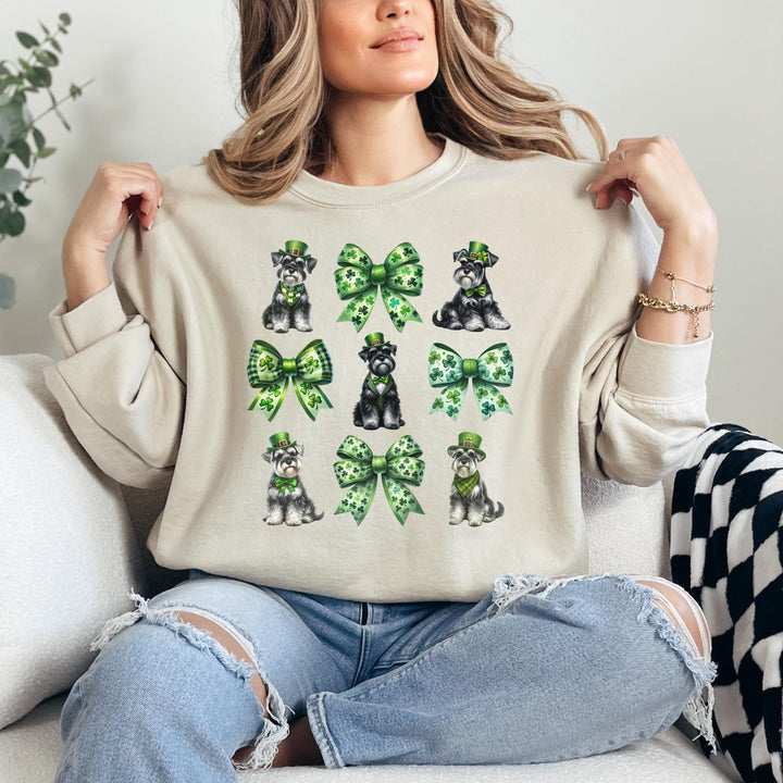St Patrick Pet Retriever Shamrock Coquette Bows Sweatshirt