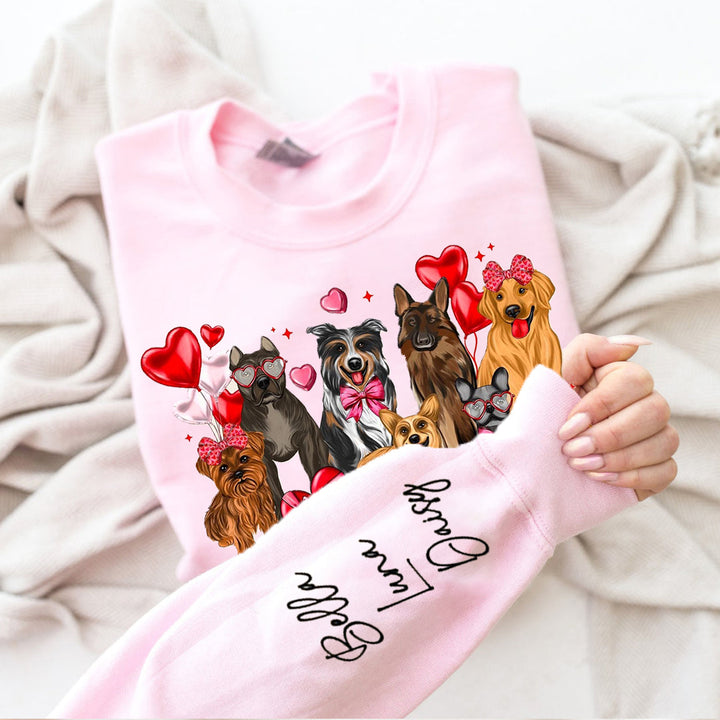 Dog valentines Design sweatshirt