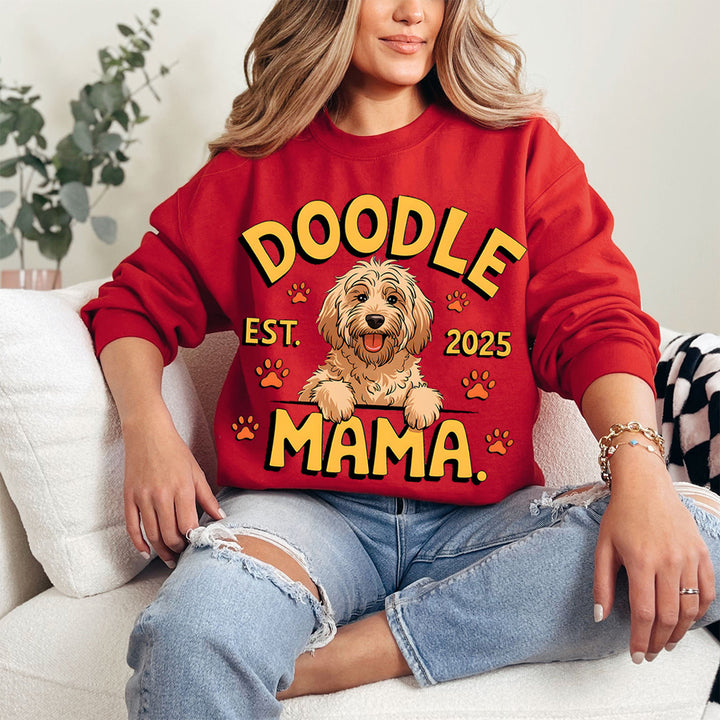 Doodle Mom Est. 2025 Design Sweatshirt