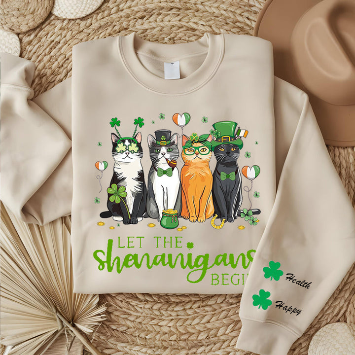 Cat St Patrick's Day  Cat Irish  Sweatshirt