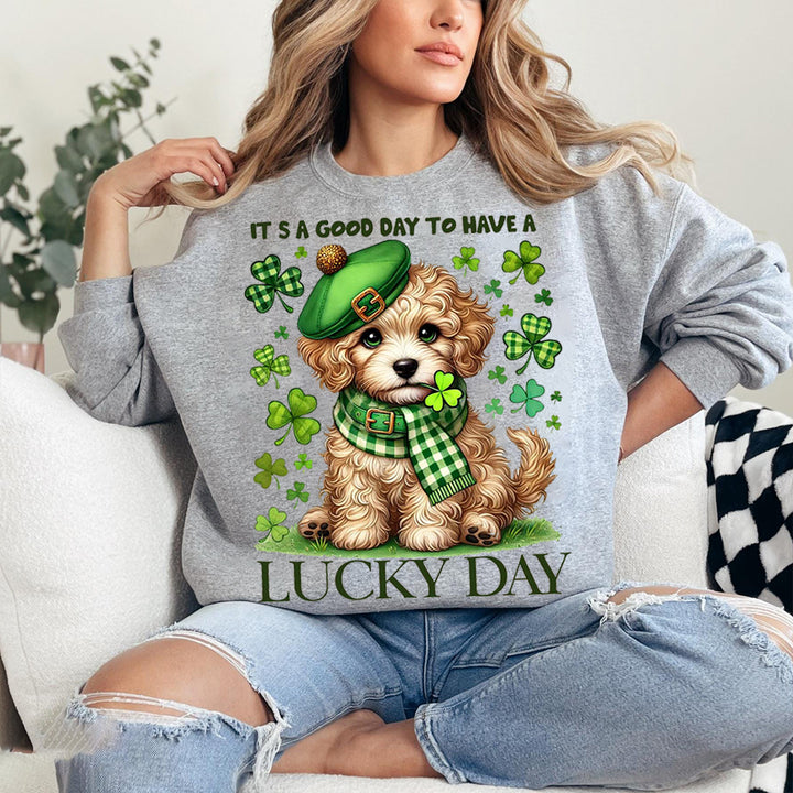 Cute Patricks Dog Lucky Day Sweatshirt
