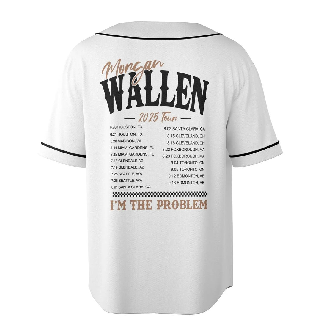Morgan I'm The Problem Tour 2025 Jersey, Wallen Concert 2025, Mor-gan Wallen Fan Jersey