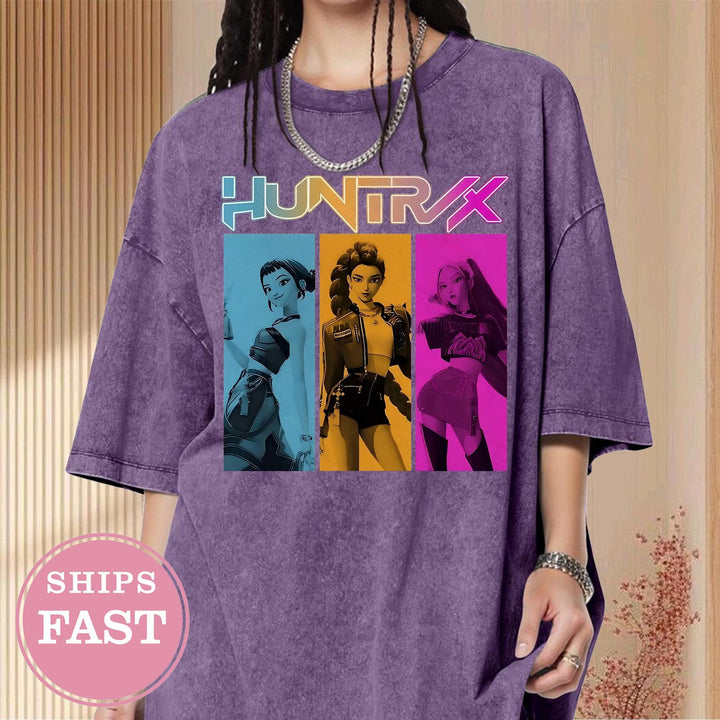 Huntrix Girls Shirt,Kpop Demon Hunters T-shirt,Vintage Huntrix Shirt