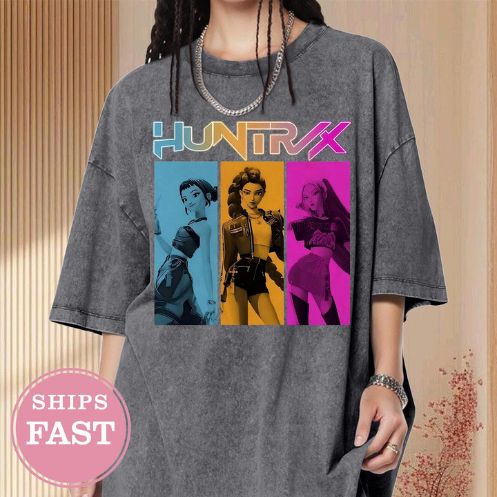 Huntrix Girls Shirt,Kpop Demon Hunters T-shirt,Vintage Huntrix Shirt