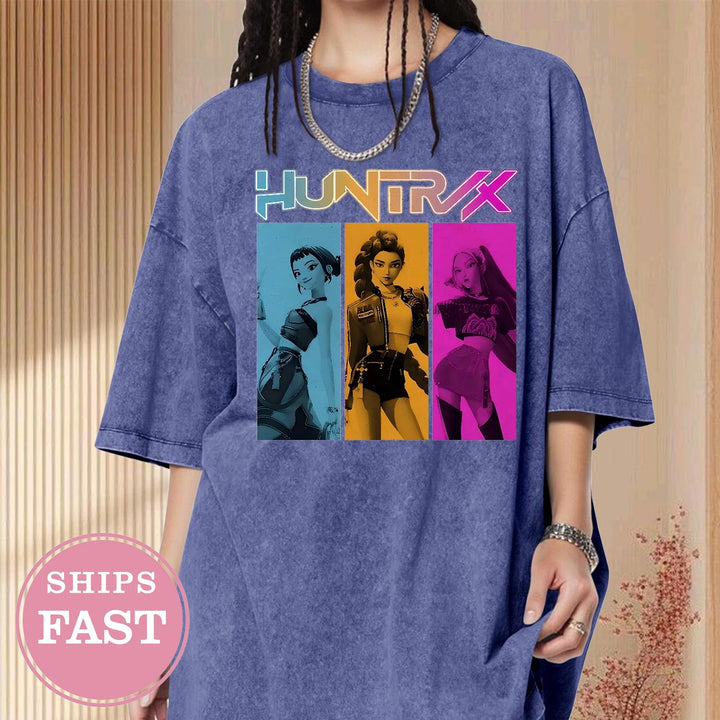 Huntrix Girls Shirt,Kpop Demon Hunters T-shirt,Vintage Huntrix Shirt