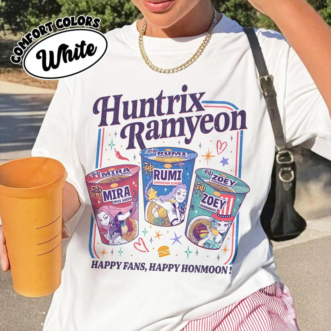 KPDH Ramyeon Shirt Comfort Colors For Fan, Demon Hunter Movie Inspired Noodle T shirt