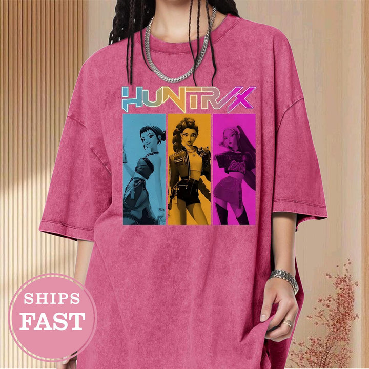 Huntrix Girls Shirt,Kpop Demon Hunters T-shirt,Vintage Huntrix Shirt