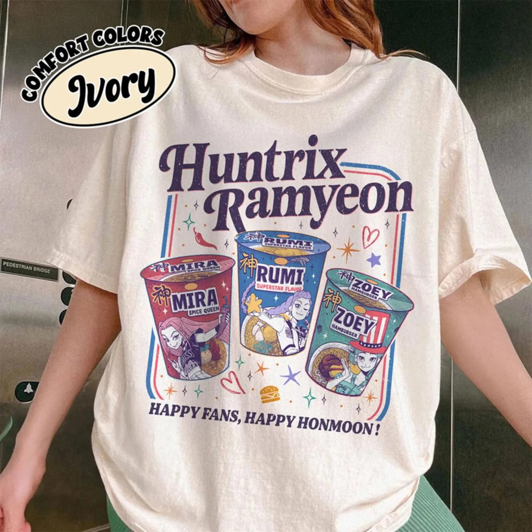 KPDH Ramyeon Shirt Comfort Colors For Fan, Demon Hunter Movie Inspired Noodle T shirt