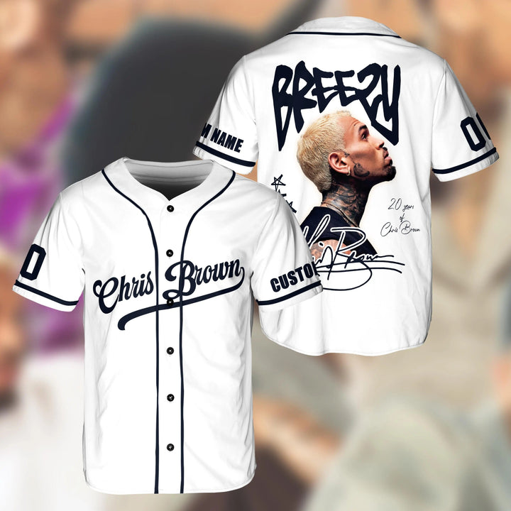 Personalized Chris Brown Jersey, Chris Brown Breezy Bowl XX Baseball Jersey, Breezy Bowl XX Shirt, Chris Brown Shirt, Breezy Bowl 2025 Tee