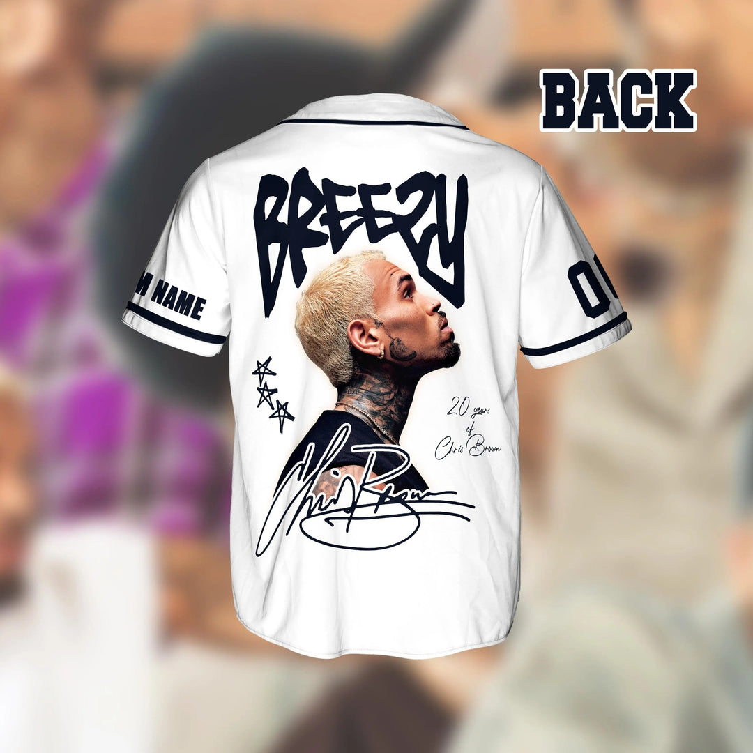 Personalized Chris Brown Jersey, Chris Brown Breezy Bowl XX Baseball Jersey, Breezy Bowl XX Shirt, Chris Brown Shirt, Breezy Bowl 2025 Tee
