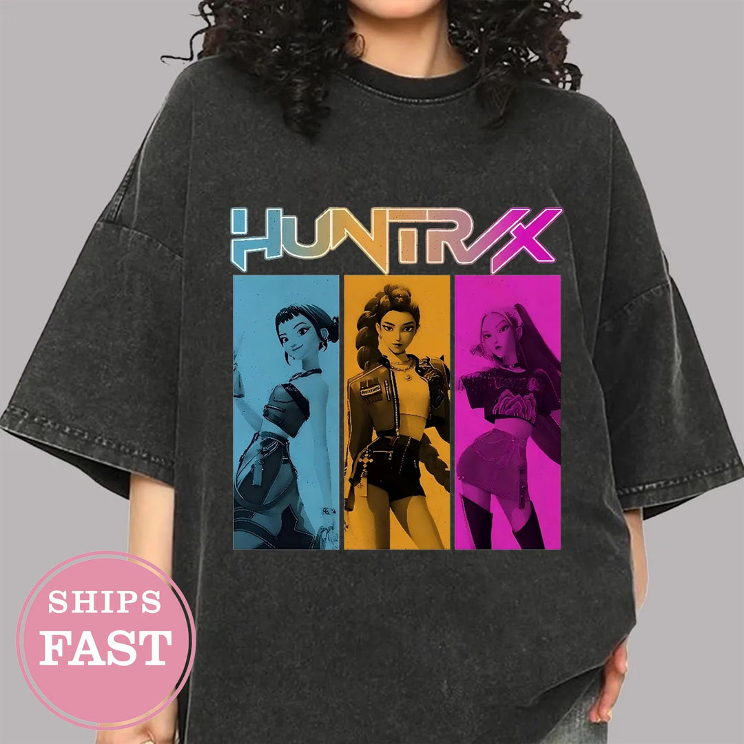 Huntrix Girls Shirt,Kpop Demon Hunters T-shirt,Vintage Huntrix Shirt