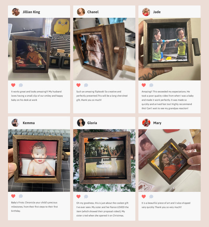 Custom photo flip book frame animation anniversary gift