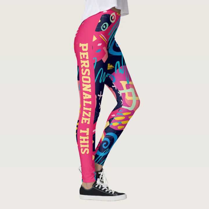 Personalized Custom Made Abstract Graffiti Art Leggings