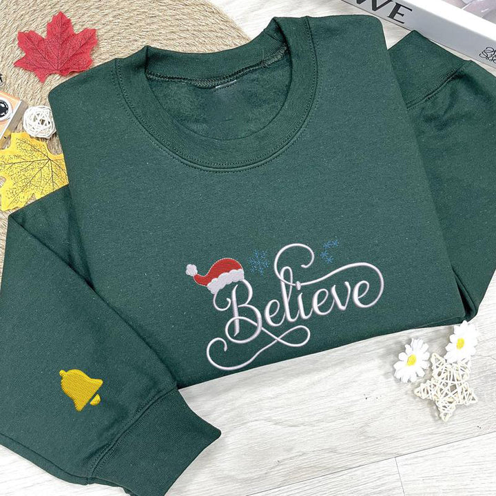 believe the embroidered Christmas hoodie