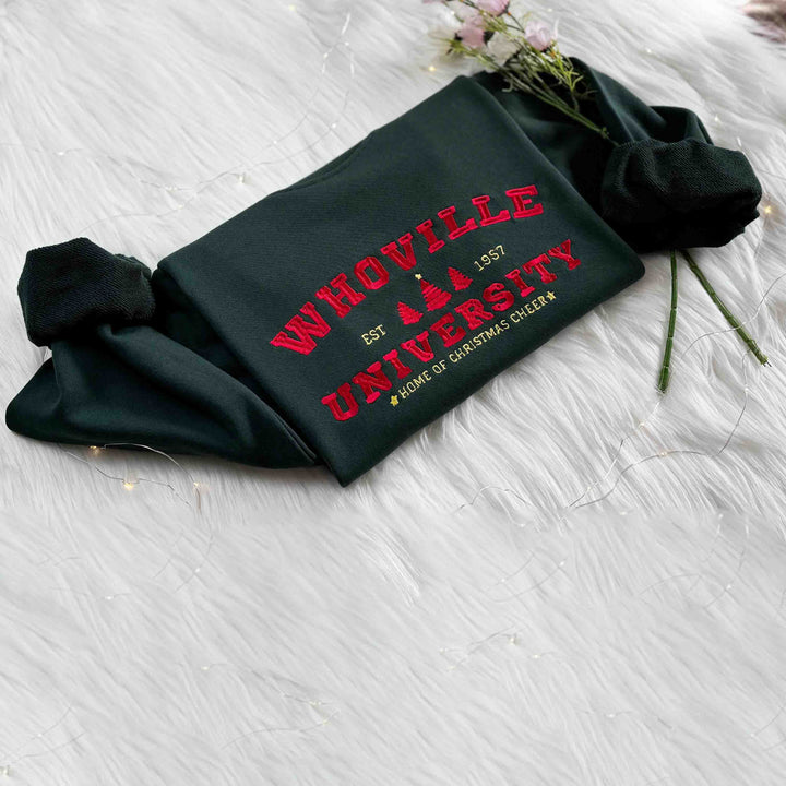 Christmas Whoville University Embroidered Sweatshirt