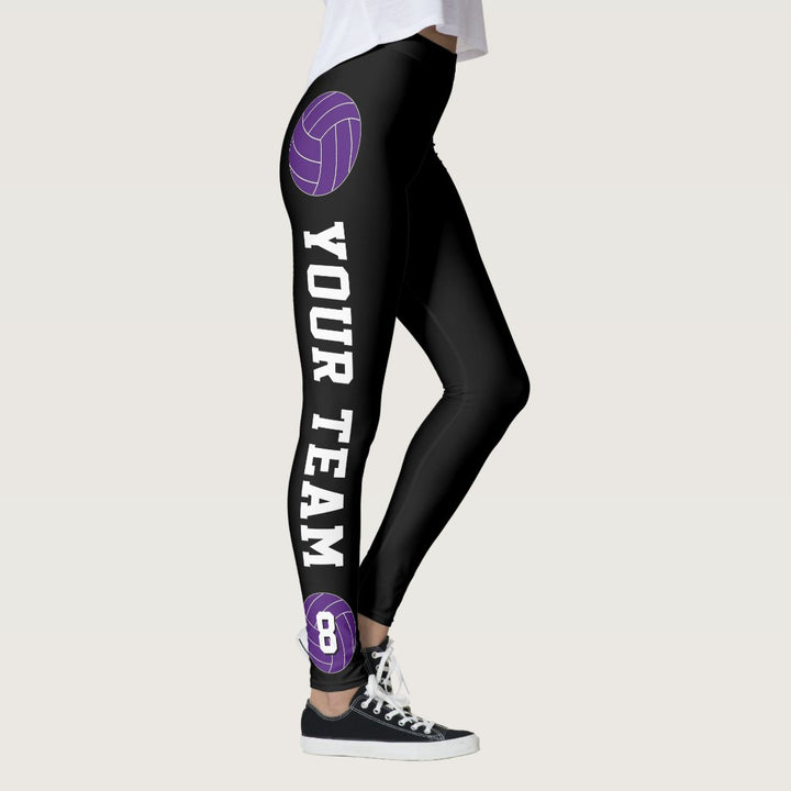 Volleyball Custom Team Name & Player Number Leggings