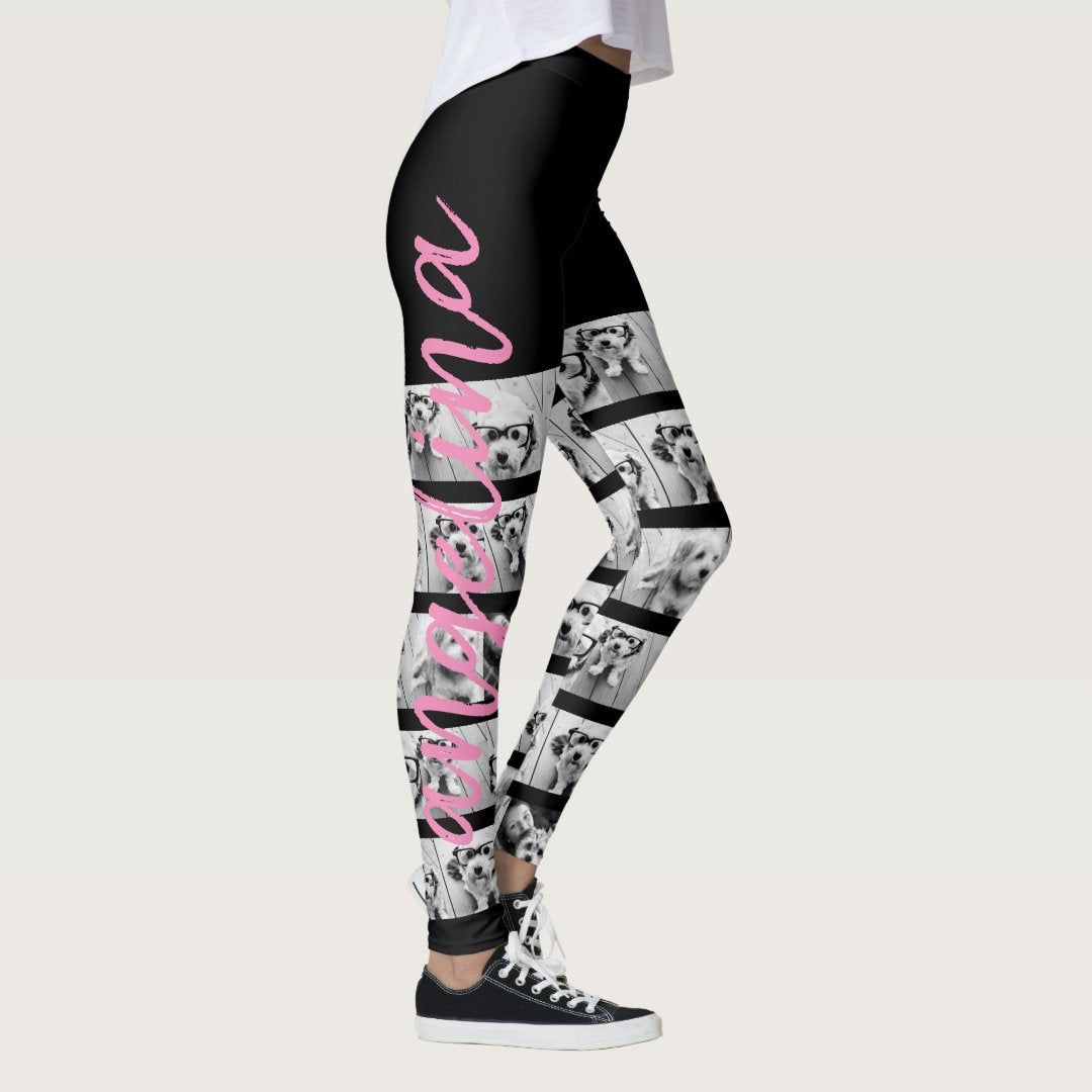 12 Photos - Create a Custom Photo Collage Leggings