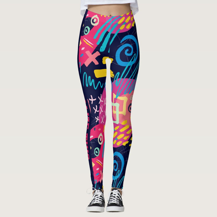 Personalized Custom Made Abstract Graffiti Art Leggings