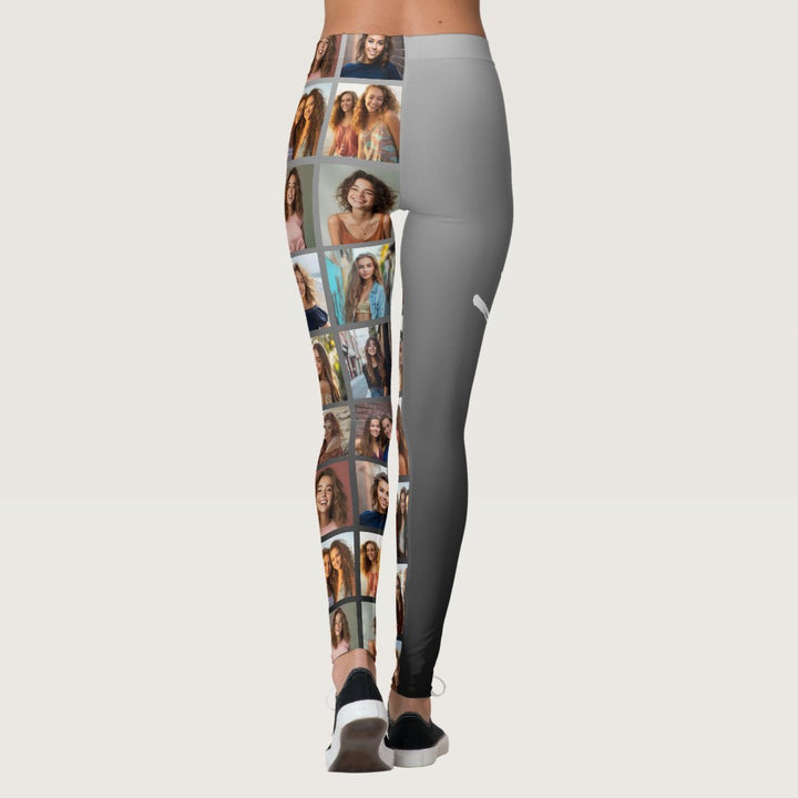 Create a Custom Photo Collage with 18 Photos Leggings