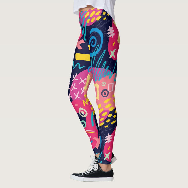 Personalized Custom Made Abstract Graffiti Art Leggings
