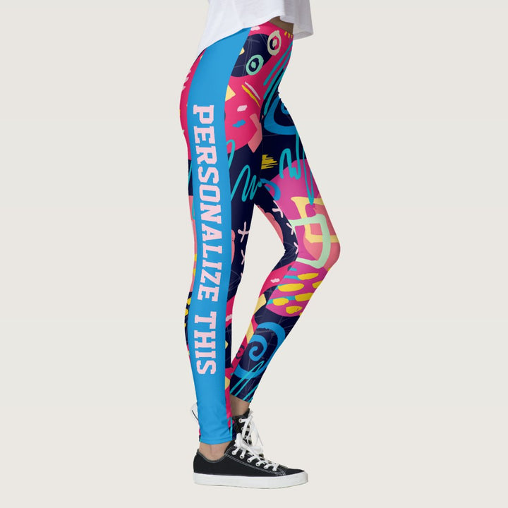 Personalized Custom Made Abstract Graffiti Art Leggings