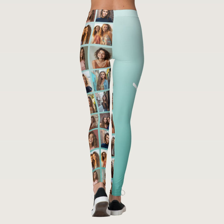 Create a Custom Photo Collage with 18 Photos Leggings