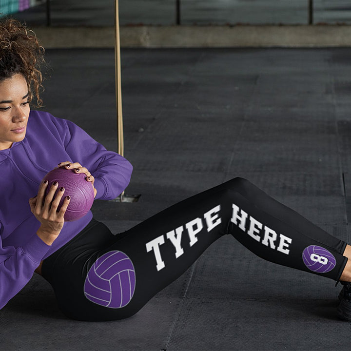 Volleyball Custom Team Name & Player Number Leggings