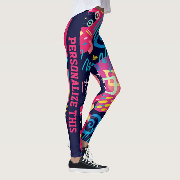 Personalized Custom Made Abstract Graffiti Art Leggings